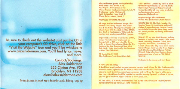 Alex Sniderman - Alex Sniderman (CD) - Image 5