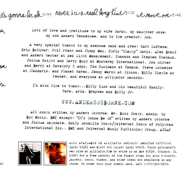 Anders Osborne - Three Free Amigos (CD) - Image 4