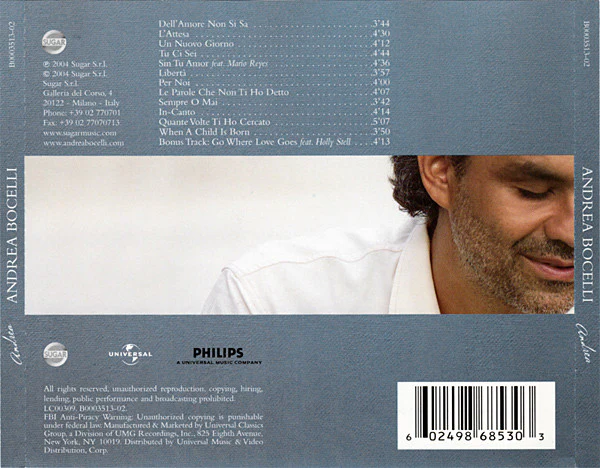 Andrea Bocelli - Andrea (CD) - Image 3