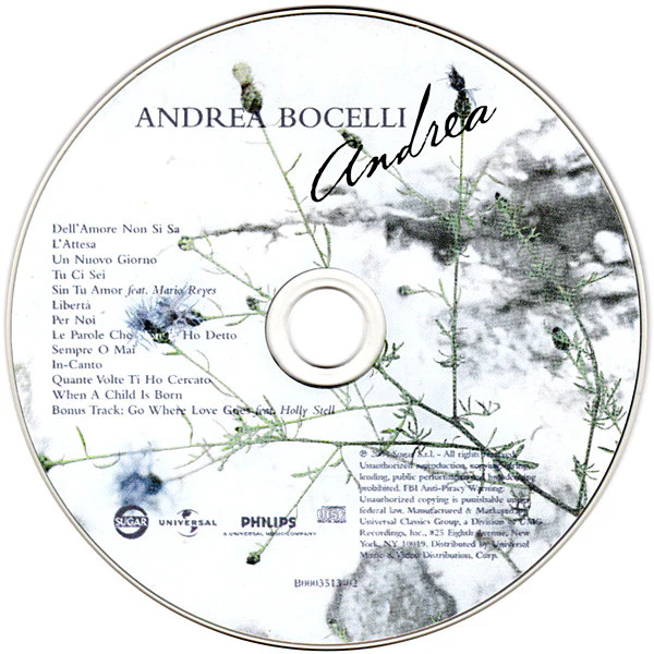 Andrea Bocelli - Andrea (CD) - Image 4