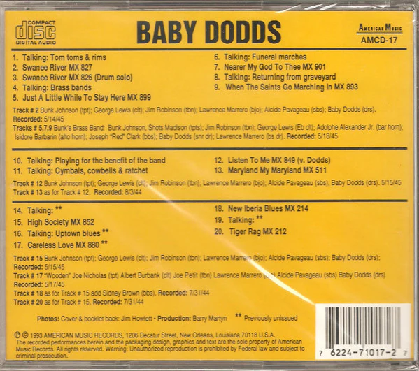 Baby Dodds - Baby Dodds (CD) - Image 2
