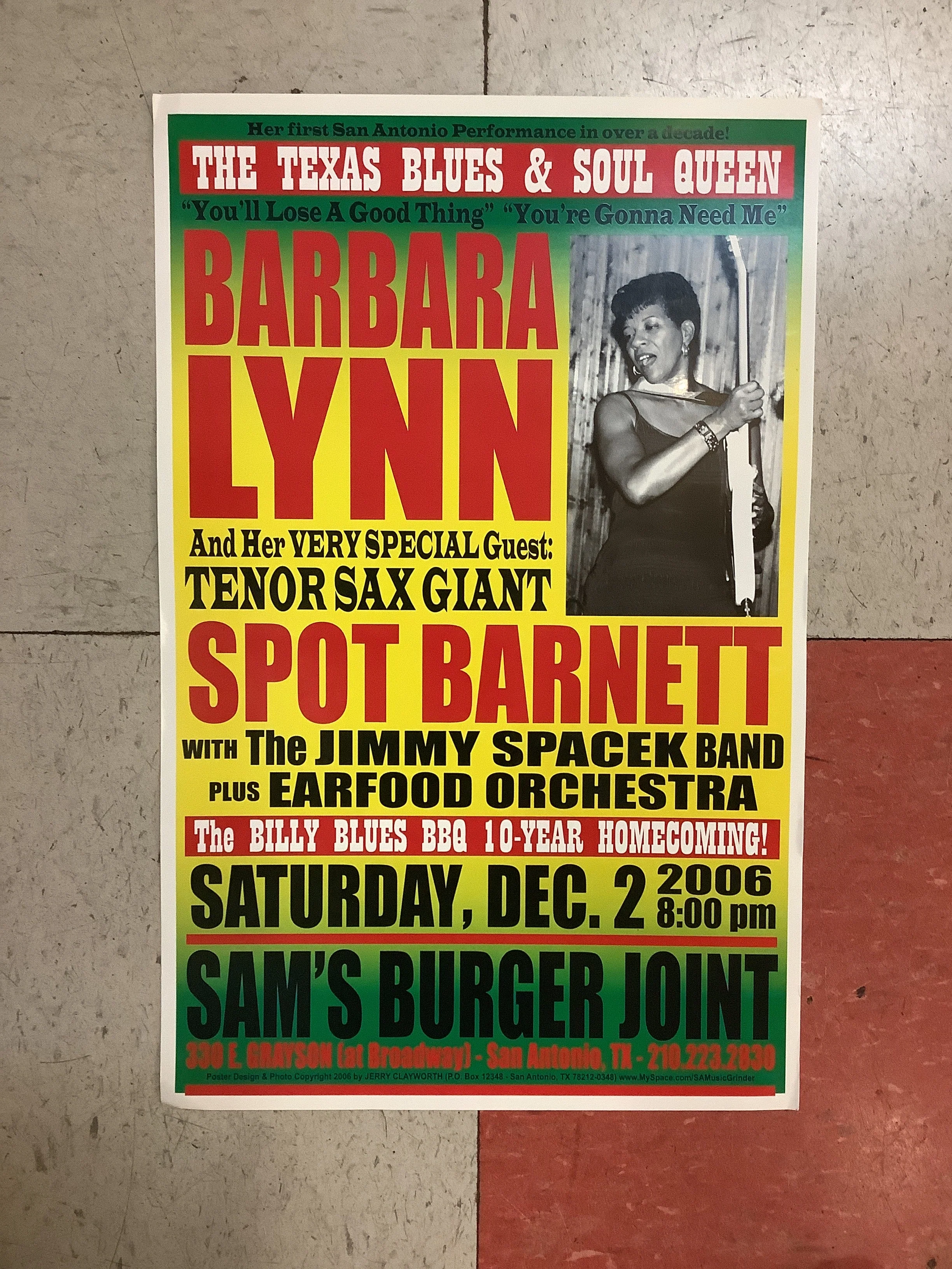 Barbara Lynn at Sam's Burger Joint - 2006 (Poster)