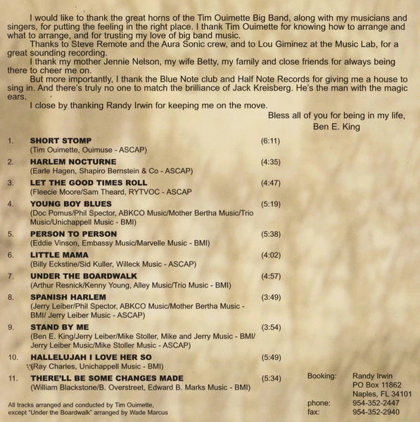 Ben E. King - Person To Person (Live At The Blue Note) (CD) - Image 4