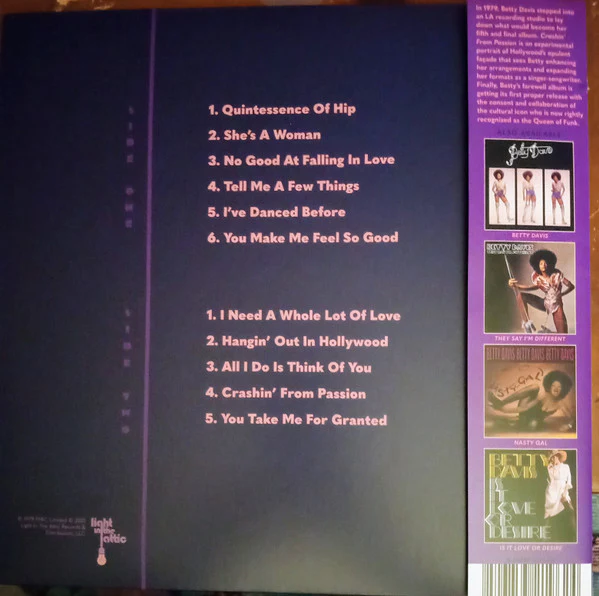 Betty Davis - Crashin' From Passion (Vinyl) - Image 2