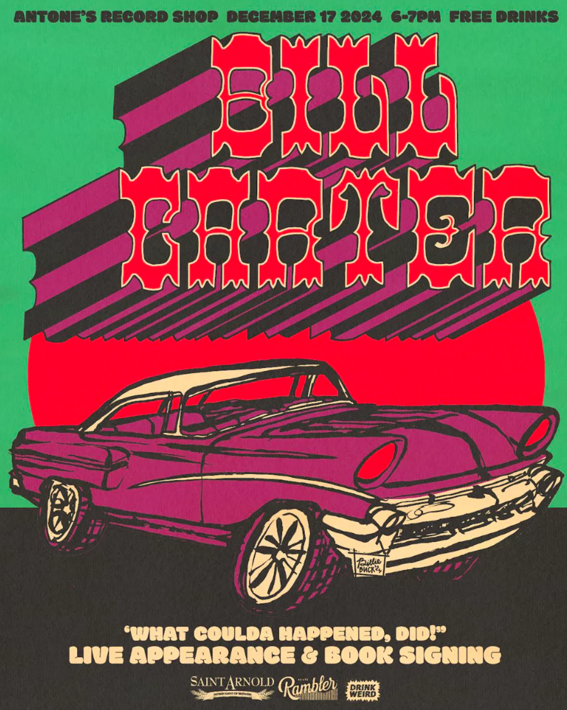 Bill Carter Book Release In-Store - 2024(Poster)