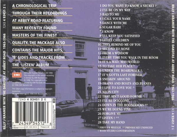 Billy J. Kramer & The Dakotas - Billy J. Kramer With The Dakotas At Abbey Road 1963-1966 (CD) - Image 3