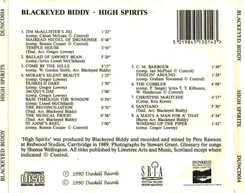 Blackeyed Biddy - High Spirits (CD) - Image 2