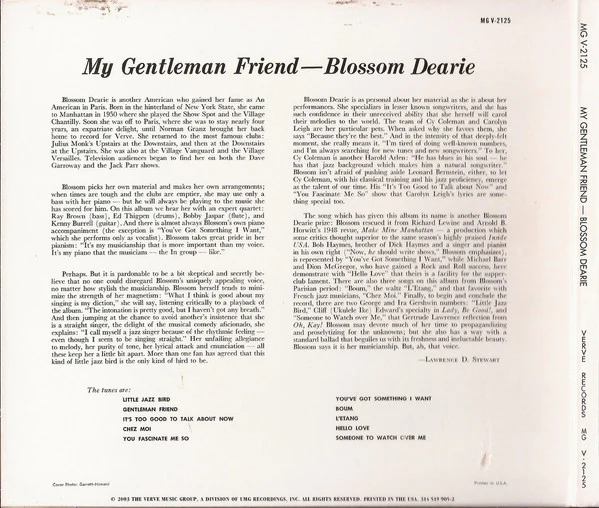 Blossom Dearie - My Gentleman Friend (CD) - Image 3