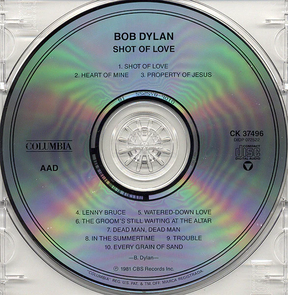 Bob Dylan - Shot Of Love (CD) - Image 5