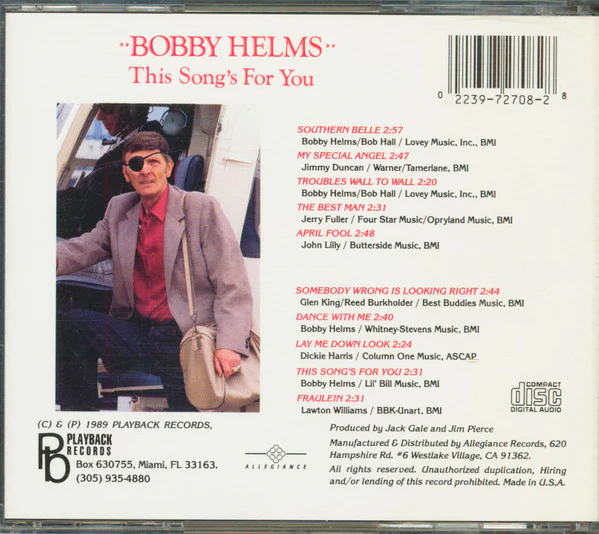 Bobby Helms - This Song's For You (CD) - Image 2