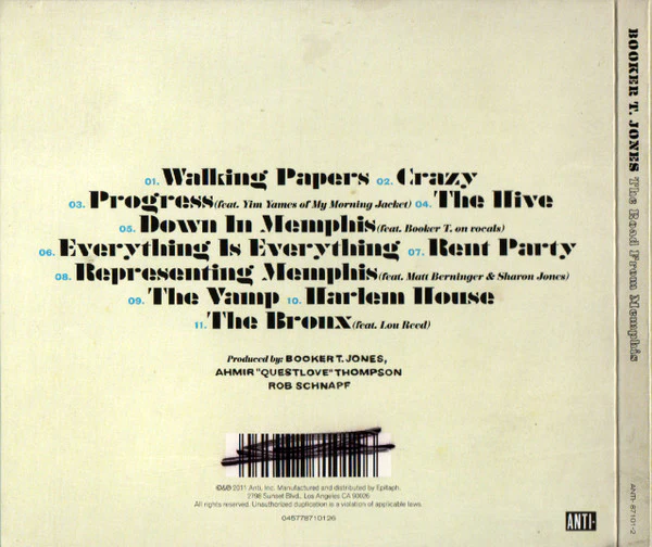 Booker T. Jones - The Road From Memphis (CD) - Image 2