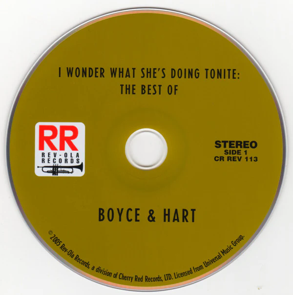 Boyce & Hart - I Wonder What She's Doing Tonite: The Best Of Boyce & Hart (CD) - Image 3