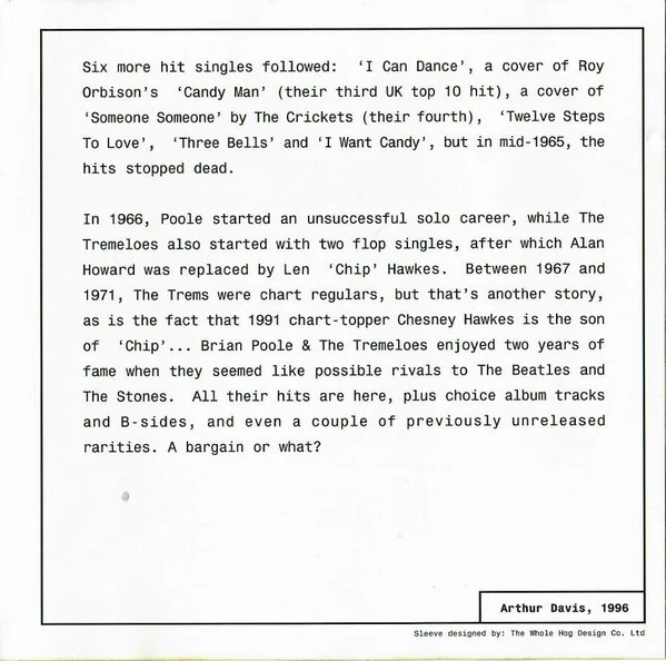 Brian Poole & The Tremeloes - The Very Best Of Brian Poole & The Tremeloes (CD) - Image 3