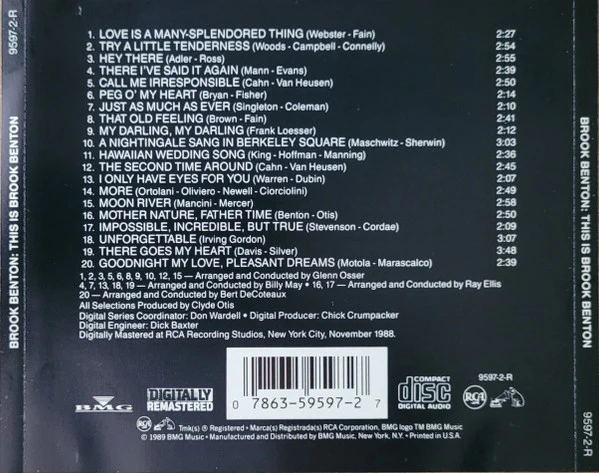 Brook Benton - This Is Brook Benton (CD) - Image 2
