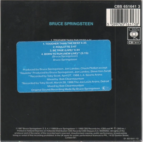 Bruce Springsteen - Tougher Than The Rest (CD) - Image 2