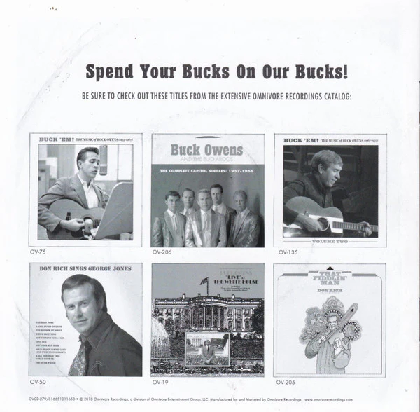 Buck Owens & The Buckaroos - The Complete Capitol Singles: 1967-1970 (CD) - Image 2