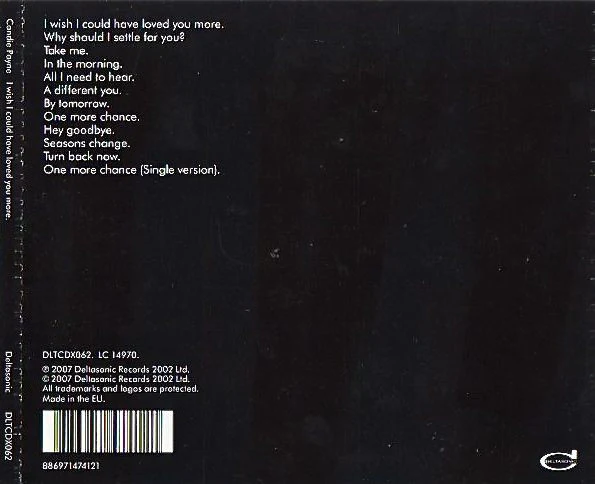 Candie Payne - I Wish I Could Have Loved You More (CD) - Image 4
