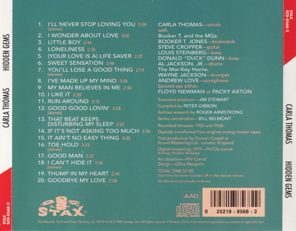 Carla Thomas - Hidden Gems (CD) - Image 2