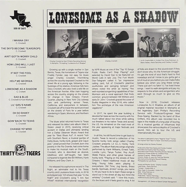 Charley Crockett - Lonesome As A Shadow (Vinyl) - Image 2