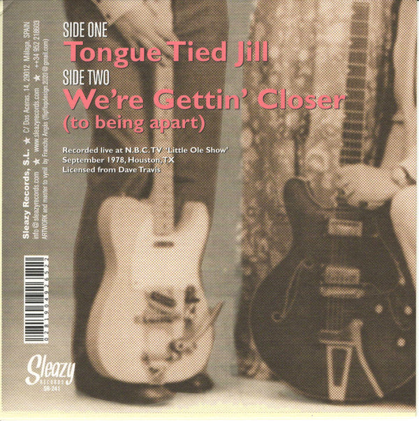Charlie Feathers - Tongue Tied Jill / We're Gettin' Closer (To Being Apart) ('78 NBC TV Session) (Vinyl) - Image 2