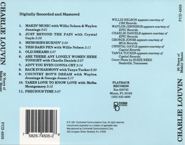 Charlie Louvin - 50 Years Of Makin' Music (CD) - Image 3