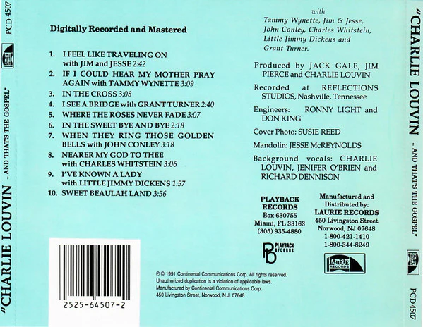 Charlie Louvin - ….And That's The Gospel (CD) - Image 4