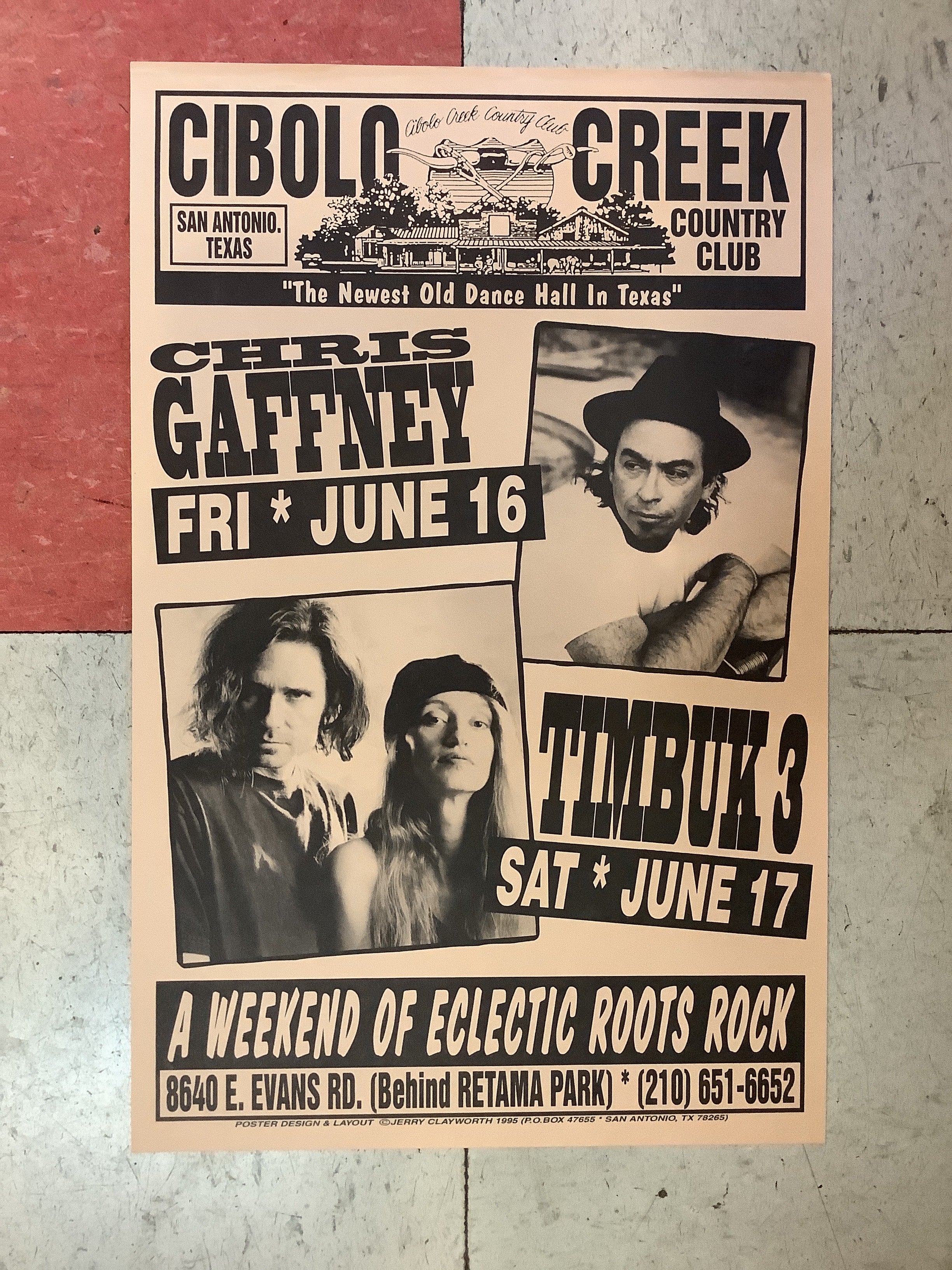 Chris Gaffney & Timbuk 3 at Cibolo Creek Country Club - 1995 (Poster)