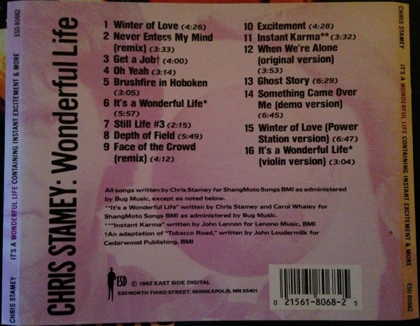 Chris Stamey - It's A Wonderful Life Containing Instant Excitement & More (CD) - Image 2