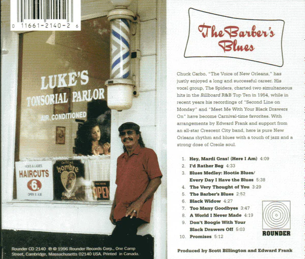 Chuck Carbo - The Barber's Blues (CD) - Image 2