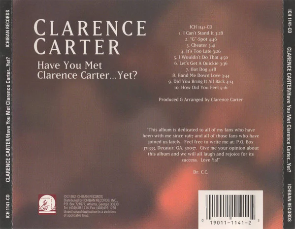 Clarence Carter - Have You Met Clarence Carter...Yet? (CD) - Image 4