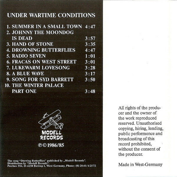 Cleaners From Venus - Under Wartime Conditions (CD) - Image 4