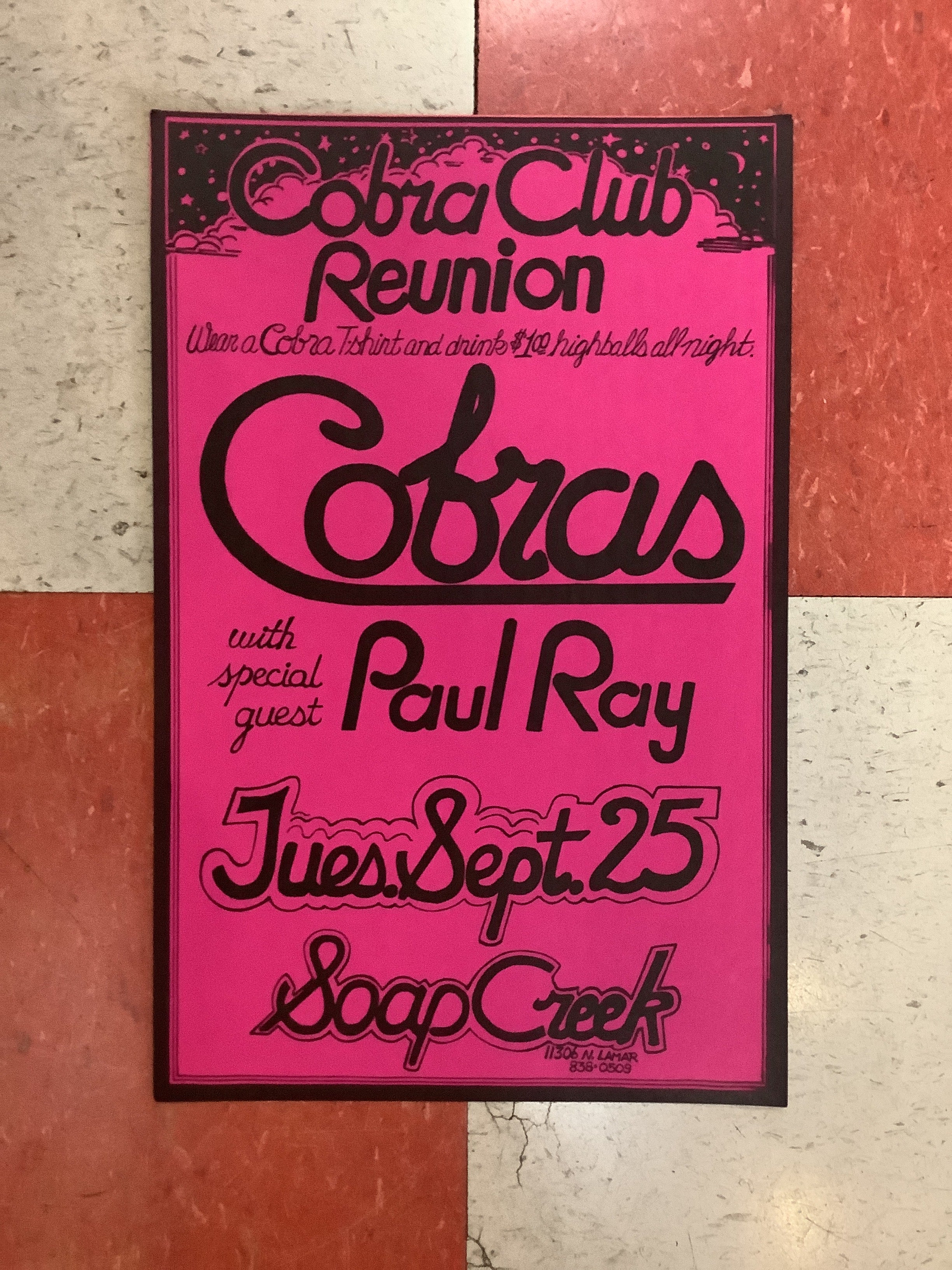 Cobras at Soap Creek Saloon (Poster)