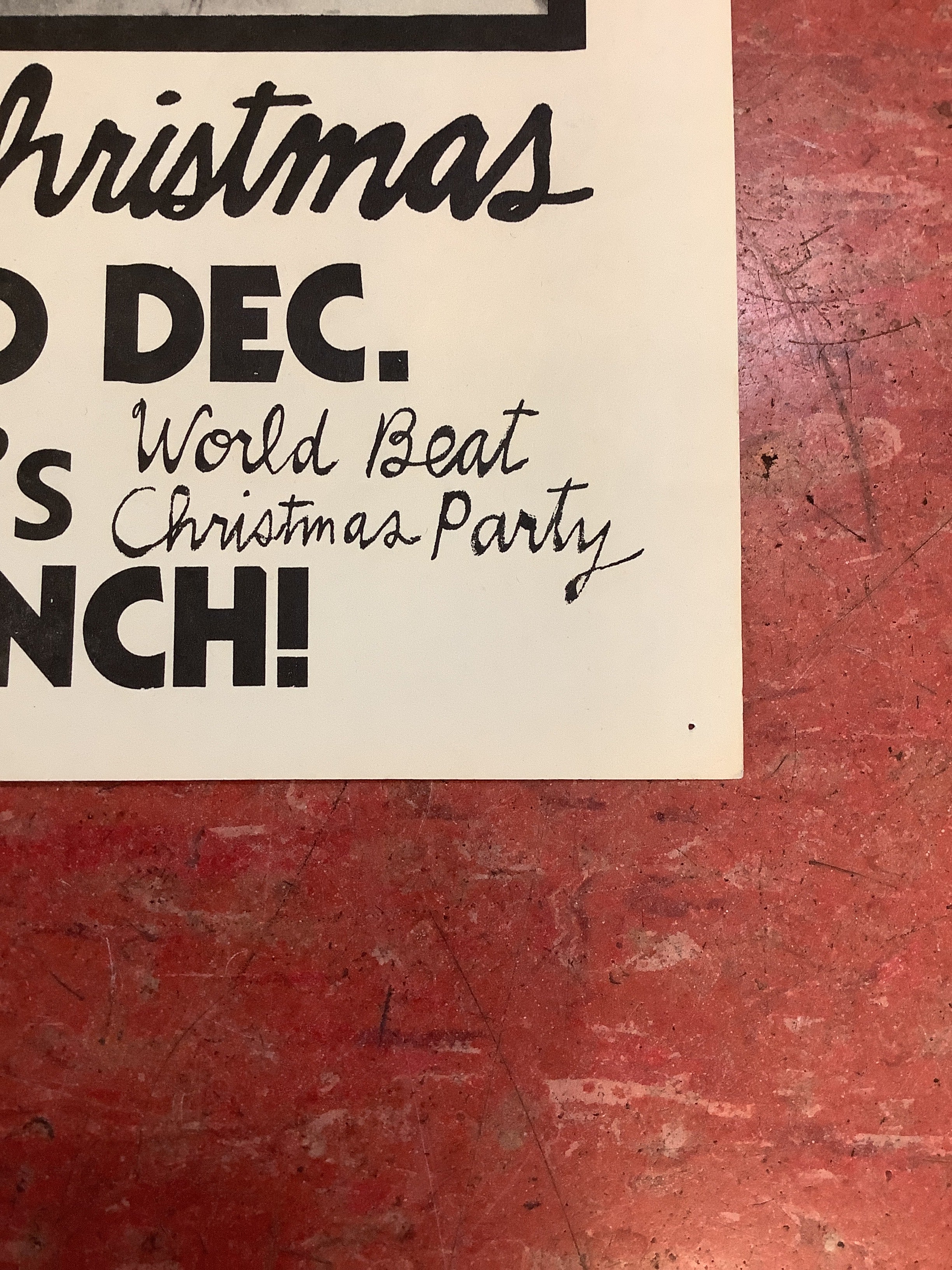 Dan Del Santo "World Beat Christmas" at Liberty Lunch (Poster) - Image 4