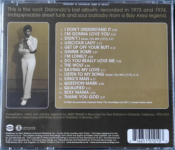 Darondo - Listen To My Song: The Music City Sessions (CD) - Image 2