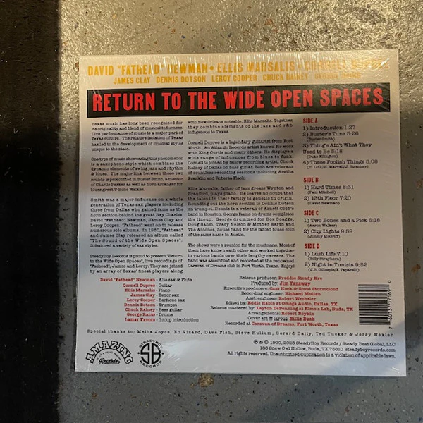 David "Fathead" Newman, Ellis Marsalis, Cornell Dupree - Return To The Wide Open Spaces (Vinyl) - Image 3