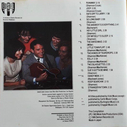 Del Shannon - Runaway Hits! (CD) - Image 3