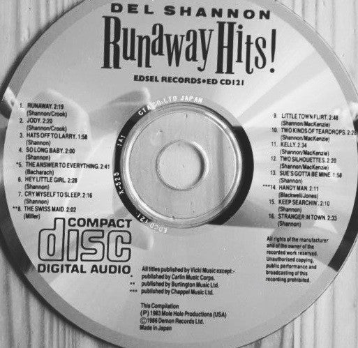 Del Shannon - Runaway Hits! (CD) - Image 4