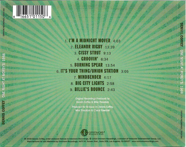 Dennis Coffey - One Night At Morey’s: 1968 (CD) - Image 3