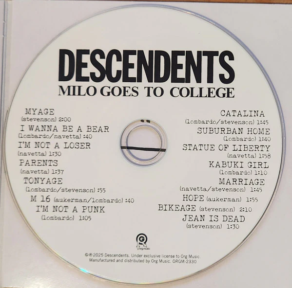 Descendents - Milo Goes To College (CD) - Image 3
