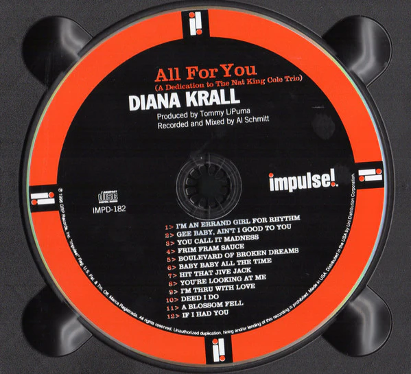 Diana Krall - All For You (A Dedication To The Nat King Cole Trio) (CD) - Image 3