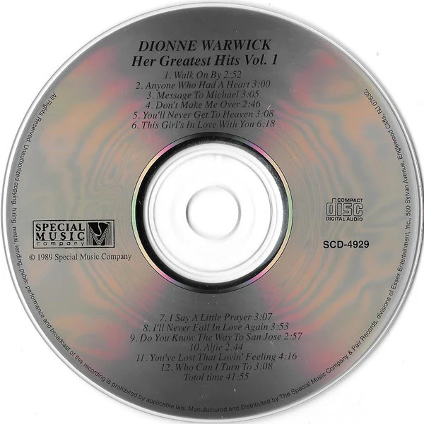 Dionne Warwick - Her Greatest Hits (CD) - Image 3