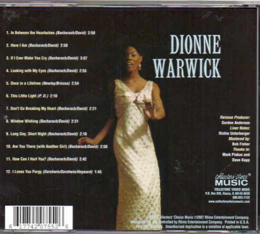 Dionne Warwick - Here I Am (CD) - Image 2