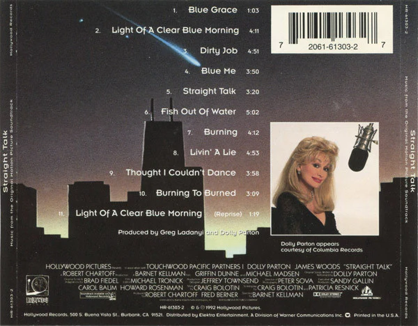 Dolly Parton - Straight Talk (Music From The Original Motion Picture Soundtrack) (CD) - Image 2
