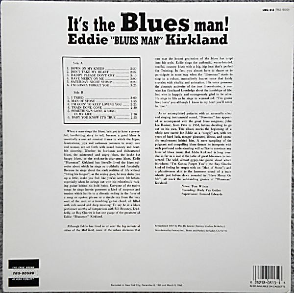Eddie Kirkland - It's The Blues Man! (Vinyl) - Image 2