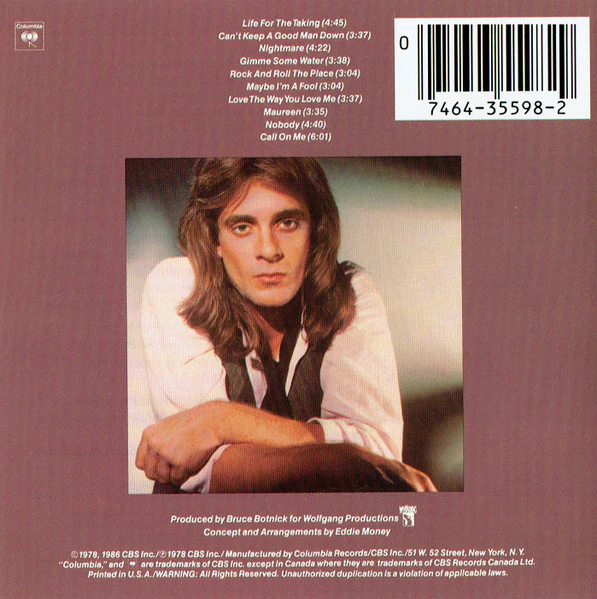 Eddie Money - Life For The Taking (CD) - Image 2