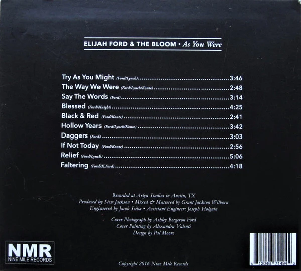 Elijah Ford & The Bloom - As You Were (CD) - Image 2