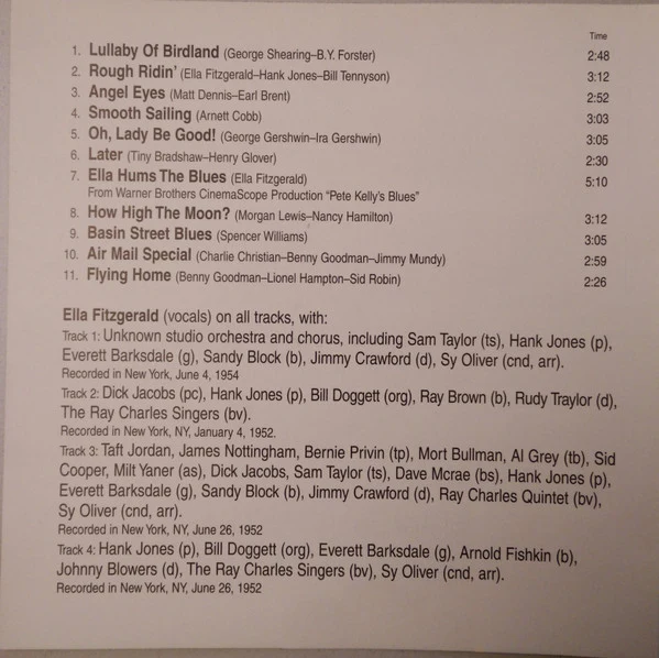 Ella Fitzgerald - Lullabies Of Birdland (CD) - Image 3