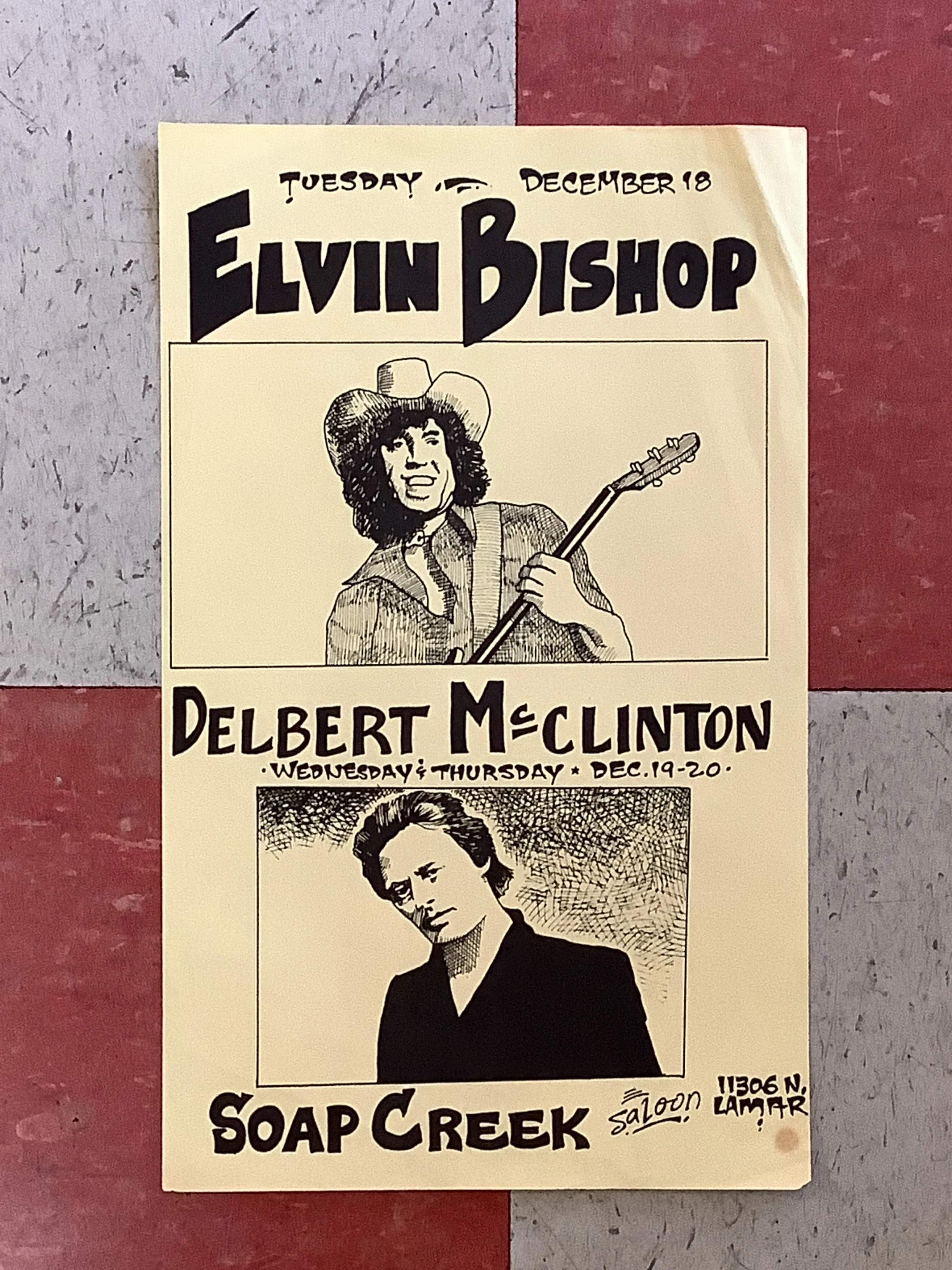 Elvin Bishop and Delbert McClinton at Soap Creek Saloon - 1979 (Poster)