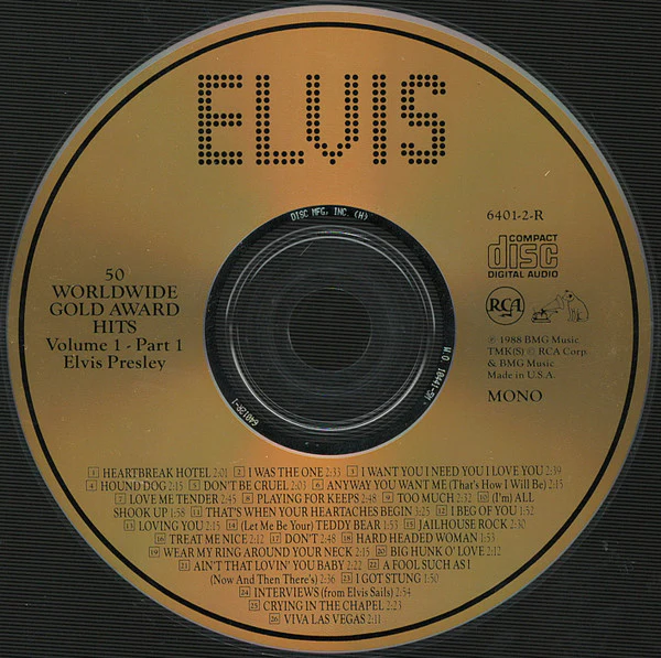 Elvis Presley - 50 Worldwide Gold Award Hits, Volume 1 (CD) - Image 5
