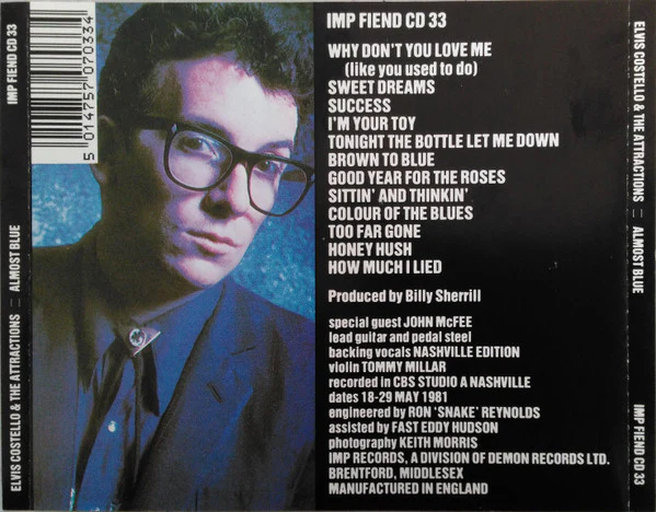 Elvis Costello & The Attractions - Almost Blue (CD) - Image 2